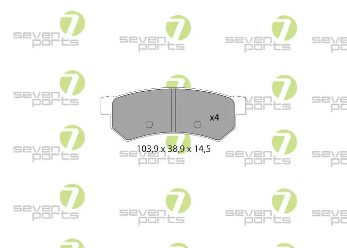 7 SEVEN PARTS fékbetétkészlet, tárcsafék - SVP25830 - TothCarparts