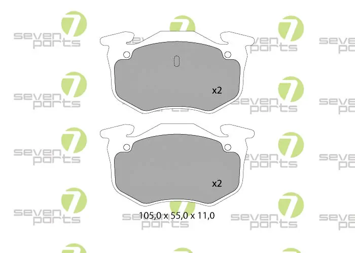 7 SEVEN PARTS fékbetétkészlet, tárcsafék - SVP26470 - TothCarparts
