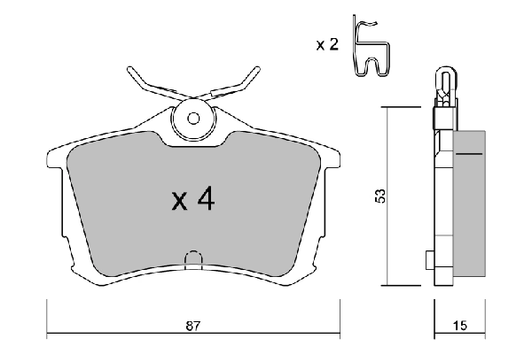 AISIN fékbetétkészlet, tárcsafék - BPTO-2003 - TothCarparts