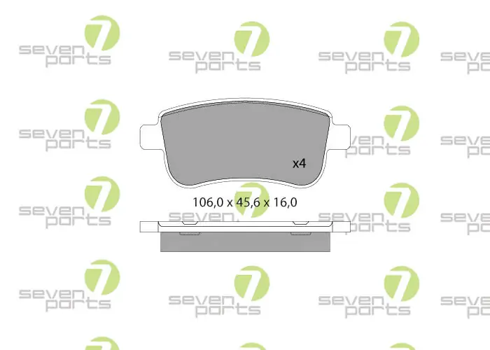 7 SEVEN PARTS fékbetétkészlet, tárcsafék - SVP25640 - TothCarparts