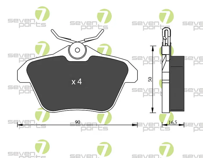 7 SEVEN PARTS fékbetétkészlet, tárcsafék - SVP18930 - TothCarparts