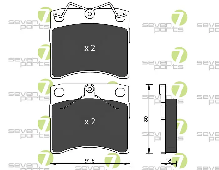 7 SEVEN PARTS fékbetétkészlet, tárcsafék - SVP15541 - TothCarparts
