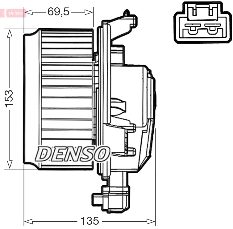 DENSO Utastér-ventilátor - DEA50000 - TothCarparts