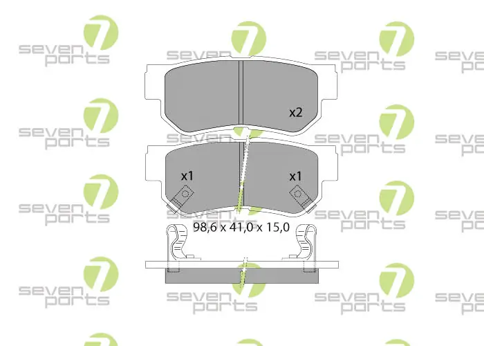 7 SEVEN PARTS fékbetétkészlet, tárcsafék - SVP24330 - TothCarparts