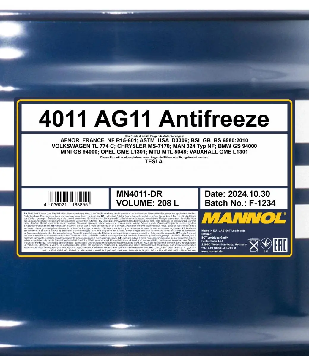 SCT - MANNOL Fagyálló - MN4011-DR - TothCarparts