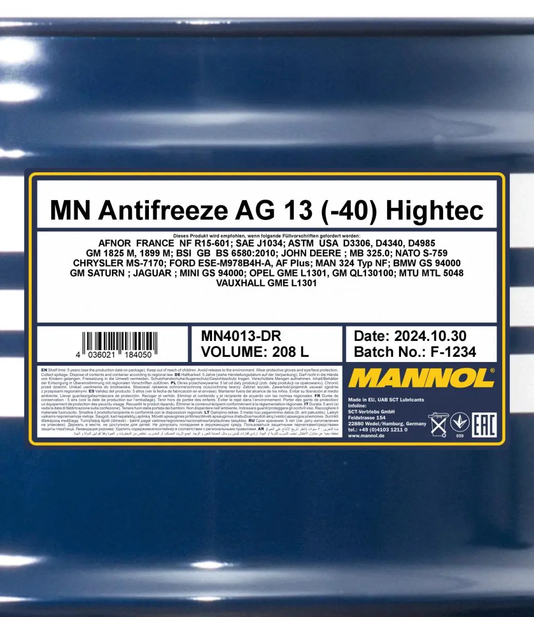 SCT - MANNOL Fagyálló - MN4013-DR - TothCarparts