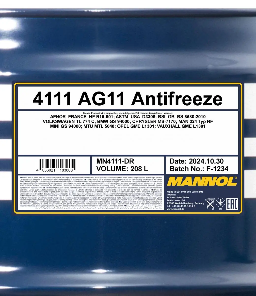 SCT - MANNOL Fagyálló - MN4111-DR - TothCarparts