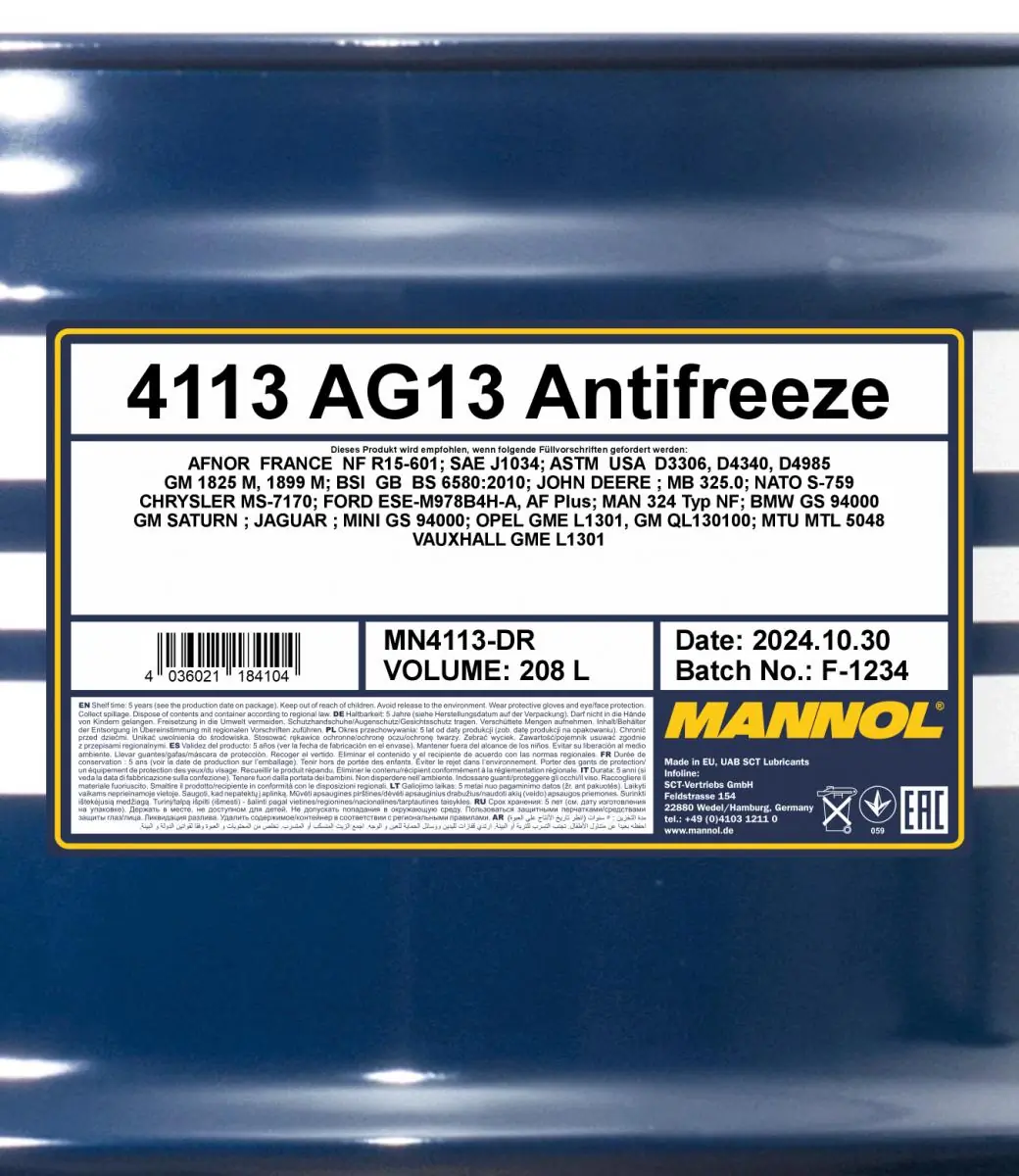 SCT - MANNOL Fagyálló - MN4113-DR - TothCarparts