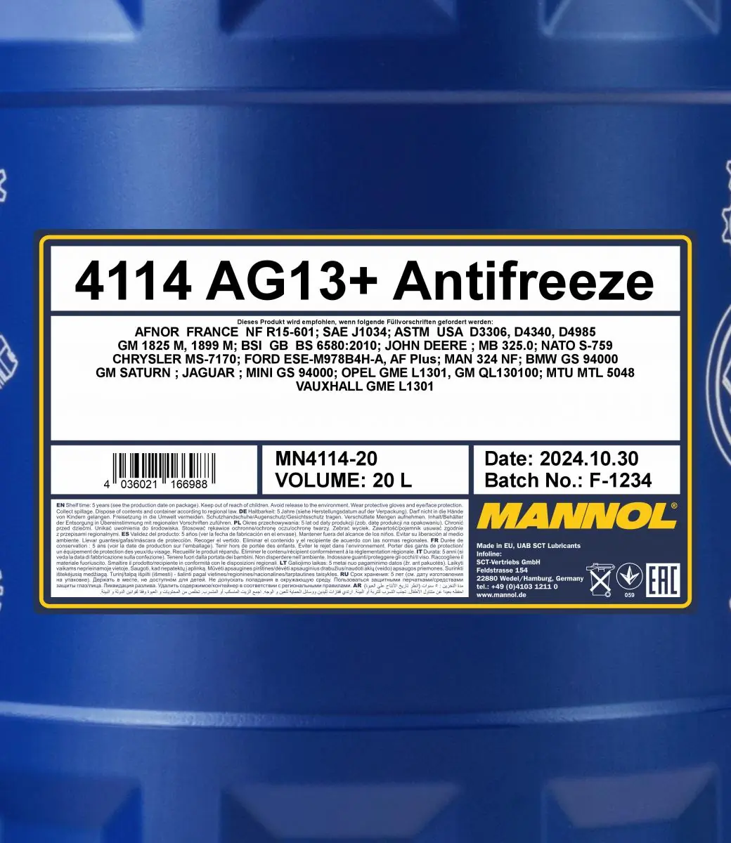SCT - MANNOL Fagyálló - MN4114-20 - TothCarparts