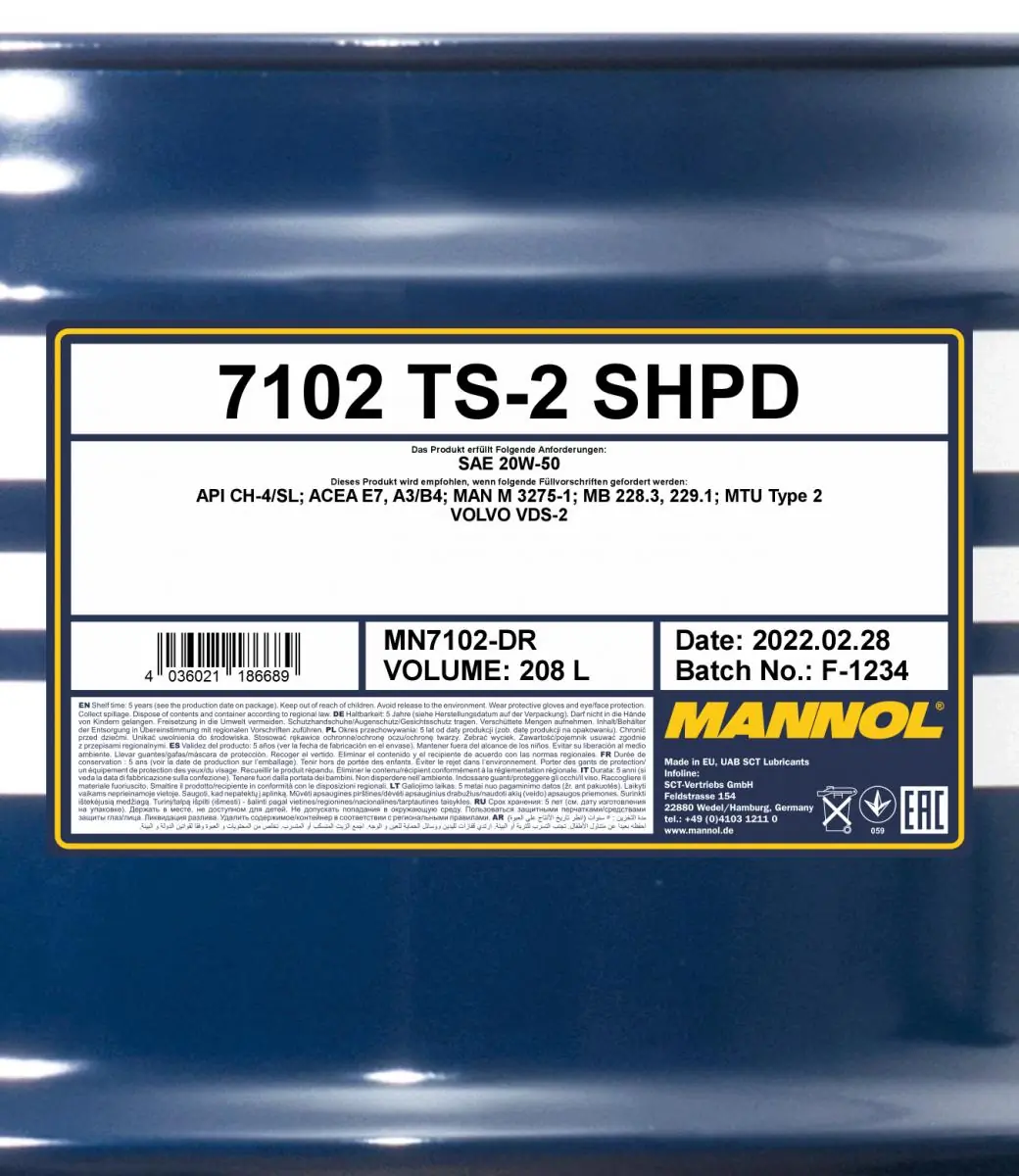 SCT - MANNOL motorolaj - MN7102-DR - TothCarparts