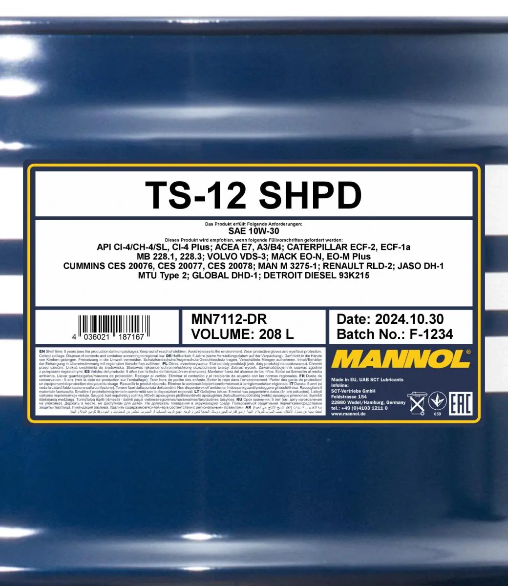 SCT - MANNOL motorolaj - MN7112-DR - TothCarparts
