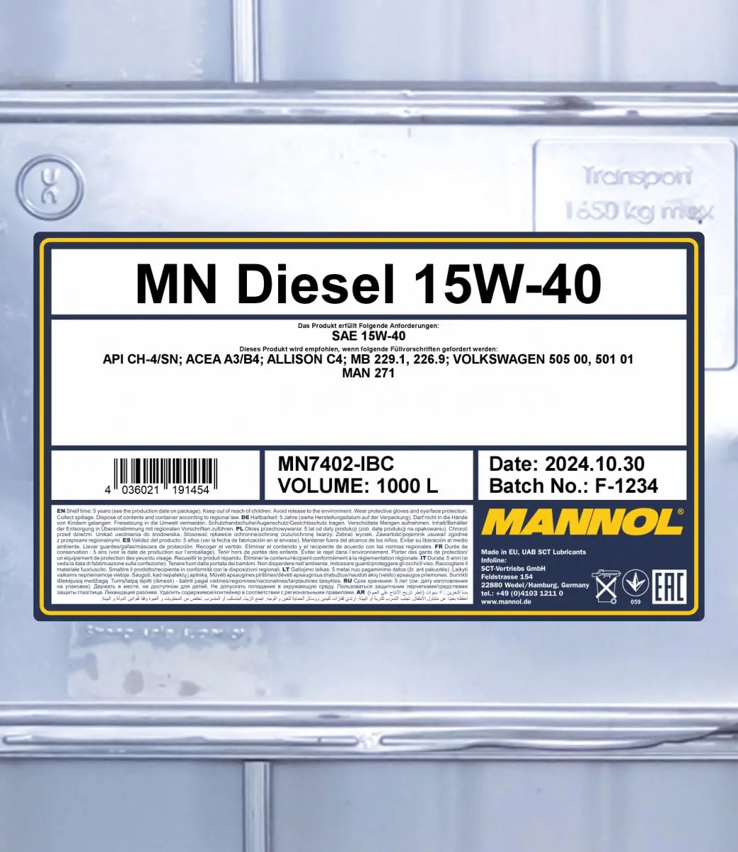 SCT - MANNOL motorolaj - MN7402-IBC - TothCarparts