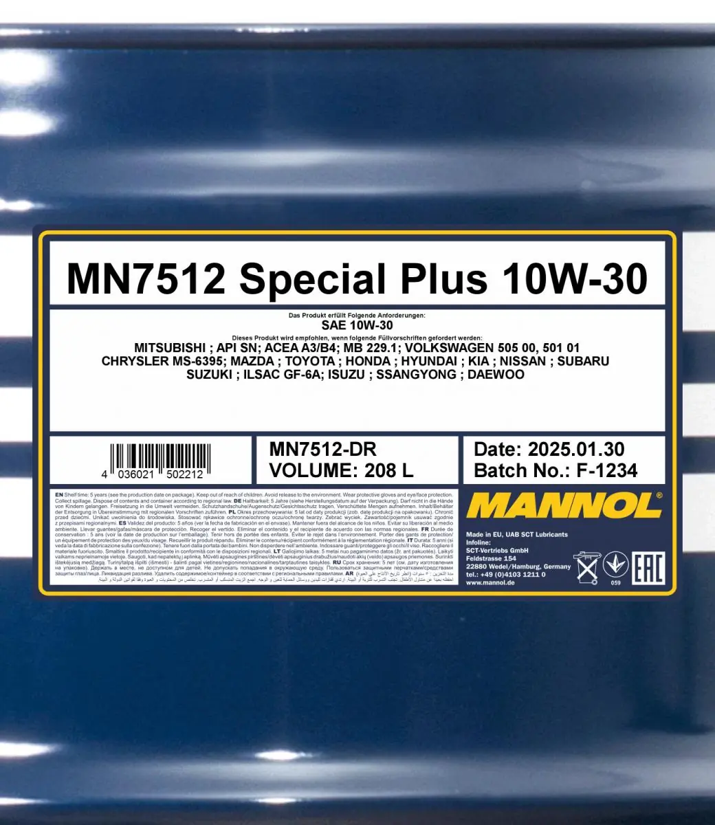 SCT - MANNOL motorolaj - MN7512-DR - TothCarparts