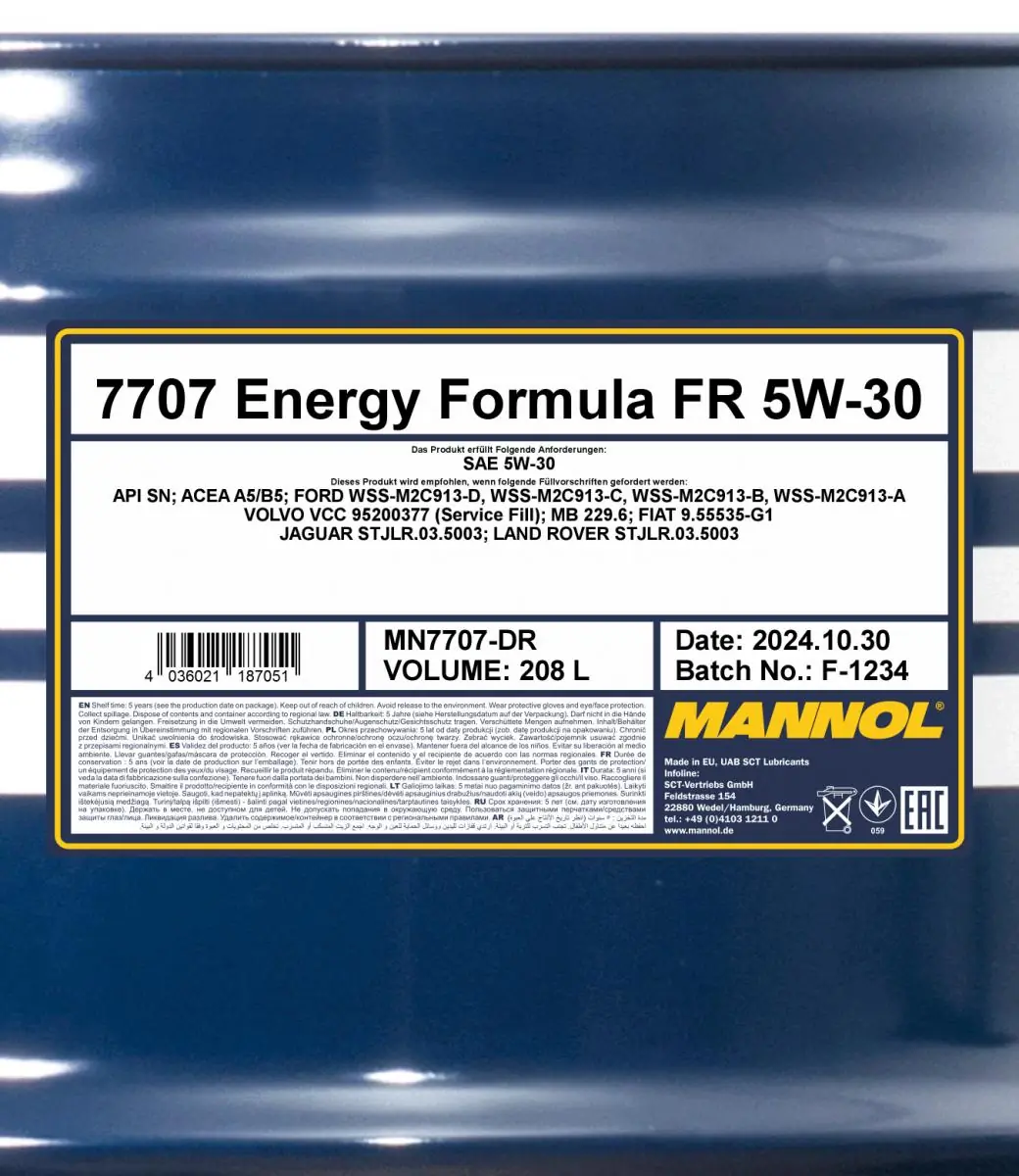 SCT - MANNOL motorolaj - MN7707-DR - TothCarparts