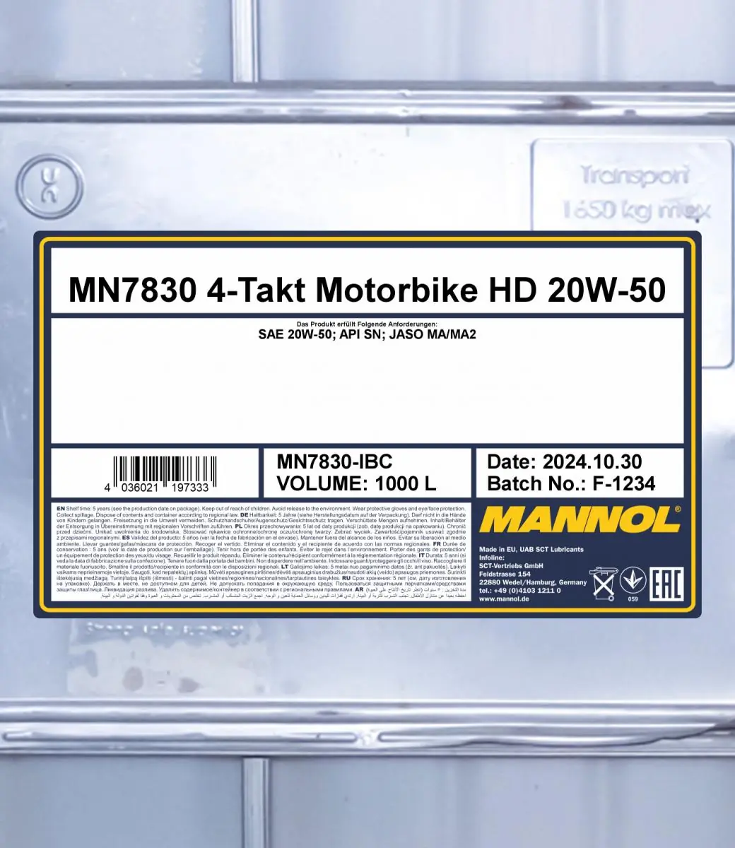 SCT - MANNOL motorolaj - MN7830-IBC - TothCarparts