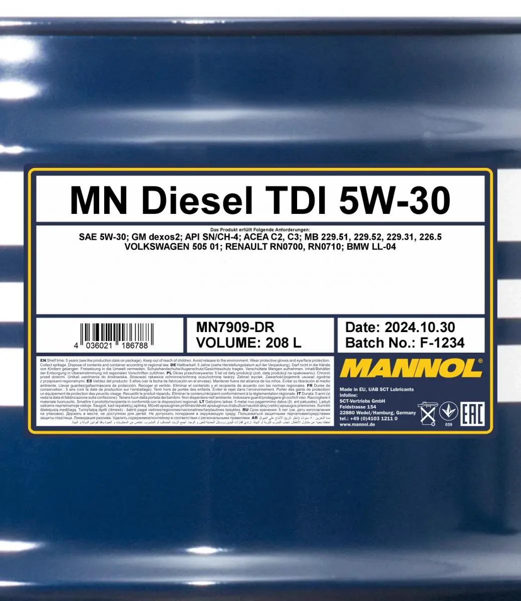 SCT - MANNOL motorolaj - MN7909-DR - TothCarparts