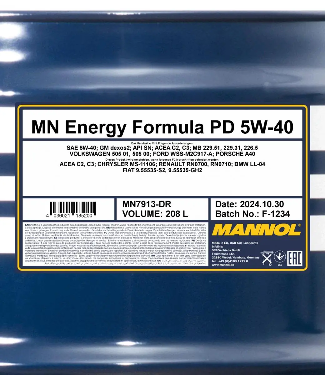 SCT - MANNOL motorolaj - MN7913-DR - TothCarparts