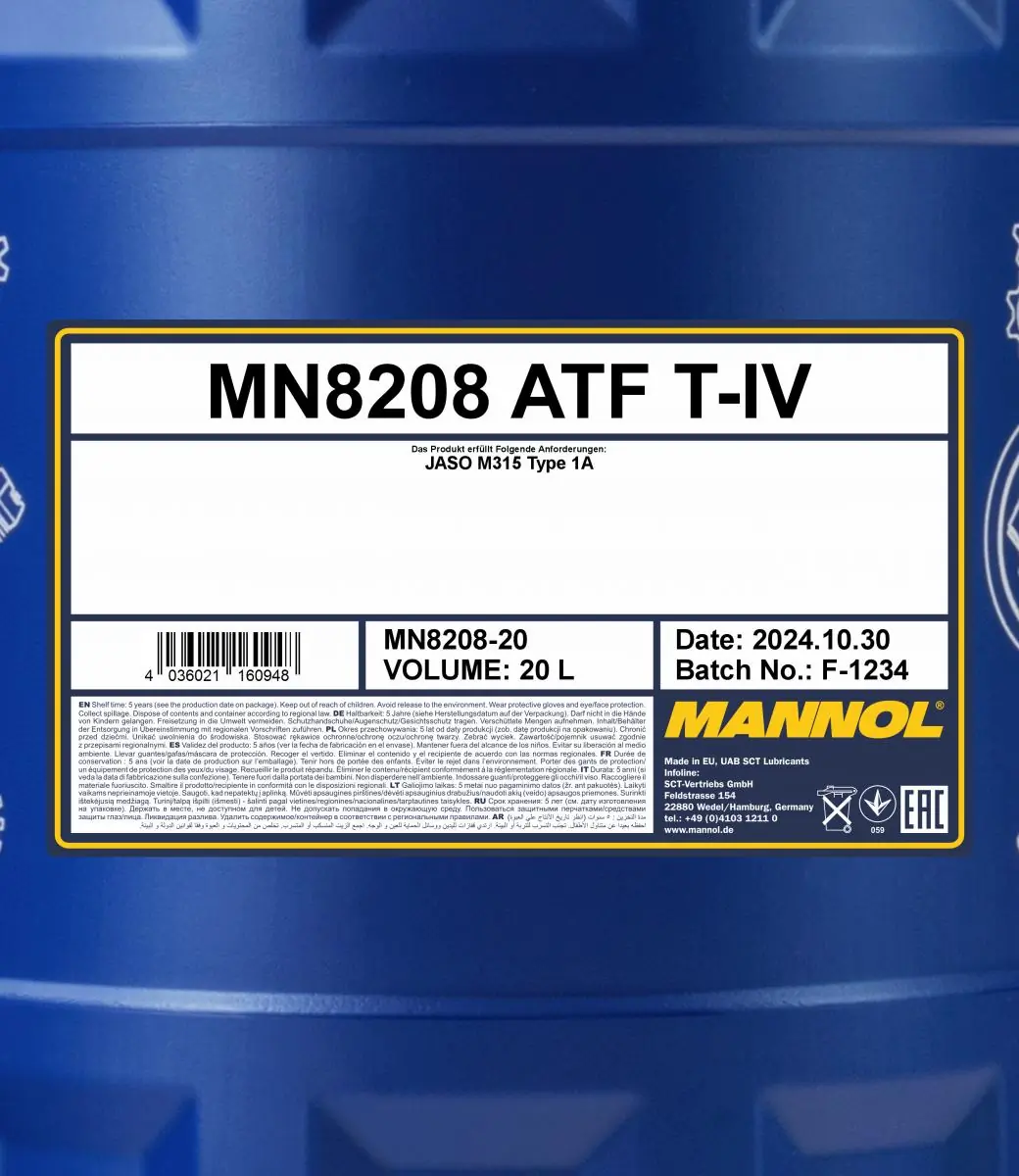 SCT - MANNOL Olaj, automata sebességváltó - MN8208-20 - TothCarparts
