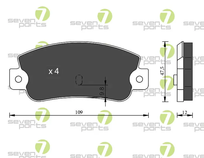 7 SEVEN PARTS fékbetétkészlet, tárcsafék - SVP18531 - TothCarparts