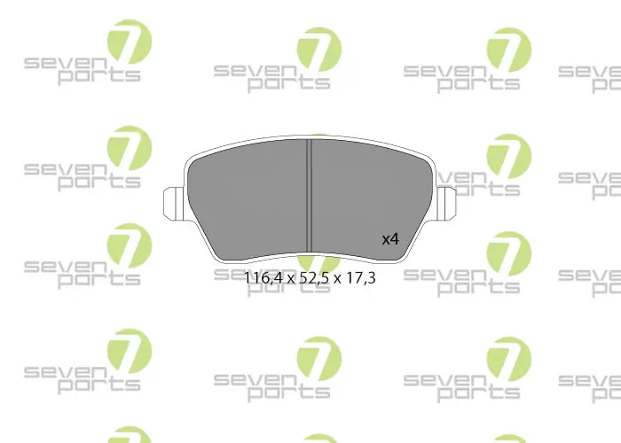 7 SEVEN PARTS fékbetétkészlet, tárcsafék - SVP22440 - TothCarparts