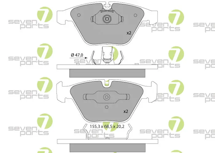 7 SEVEN PARTS fékbetétkészlet, tárcsafék - SVP24831 - TothCarparts