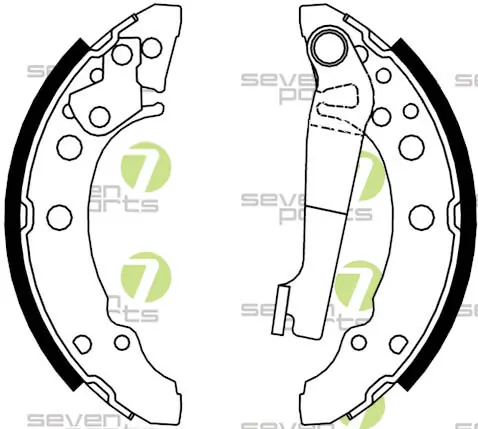7 SEVEN PARTS fékpofakészlet - SVG10233 - TothCarparts