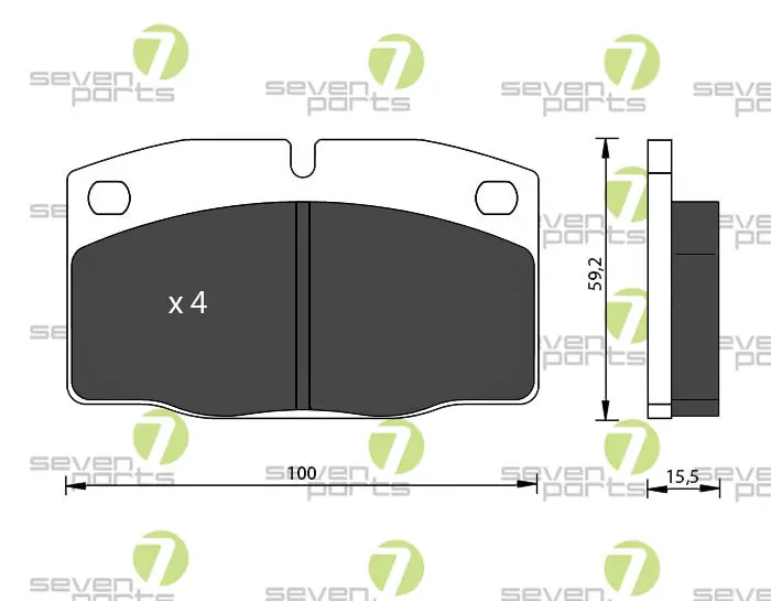 7 SEVEN PARTS fékbetétkészlet, tárcsafék - SVP11670 - TothCarparts