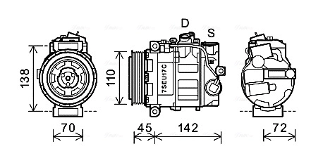 AVA Clever Choice kompresszor, klíma - MSAK615 - TothCarparts