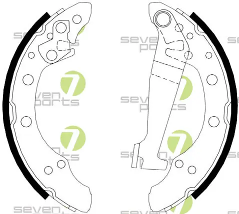 7 SEVEN PARTS fékpofakészlet - SVG10254 - TothCarparts