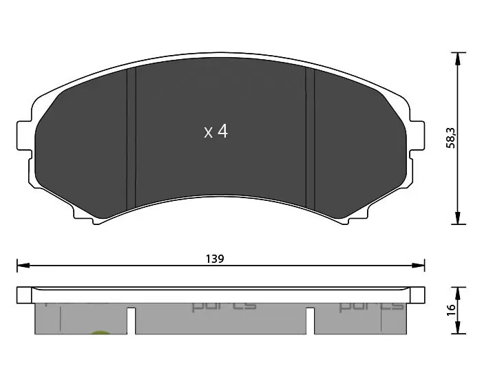 7 SEVEN PARTS fékbetétkészlet, tárcsafék - SVP22270 - TothCarparts