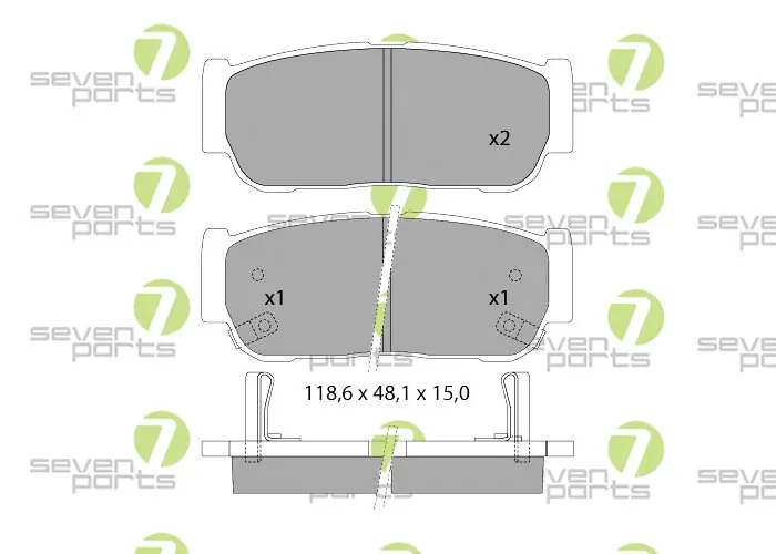 7 SEVEN PARTS fékbetétkészlet, tárcsafék - SVP25360 - TothCarparts