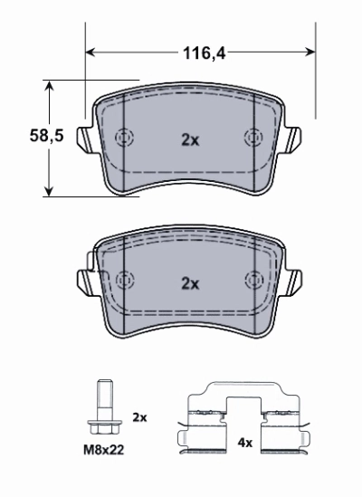 MTR fékbetétkészlet, tárcsafék - MT450 - TothCarparts