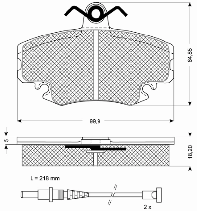 MTR fékbetétkészlet, tárcsafék - MT454 - TothCarparts
