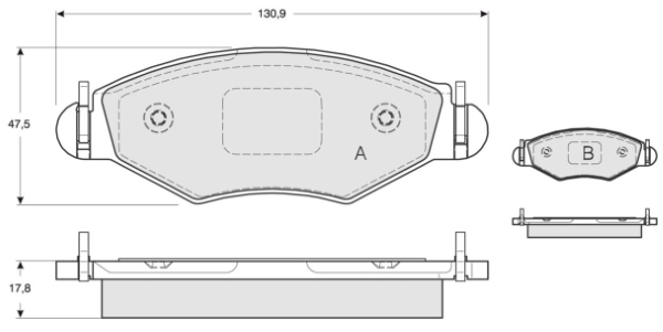 MTR fékbetétkészlet, tárcsafék - MT463 - TothCarparts