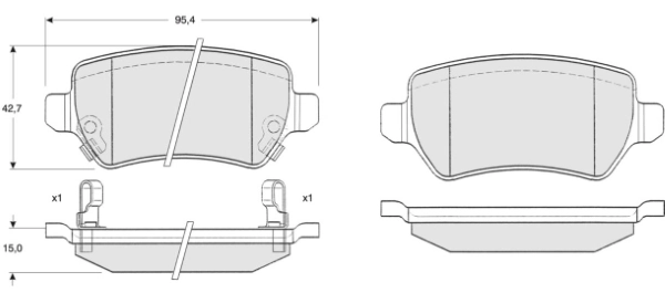 MTR fékbetétkészlet, tárcsafék - MT464 - TothCarparts