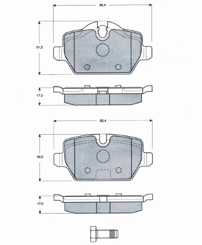 MTR fékbetétkészlet, tárcsafék - MT478 - TothCarparts