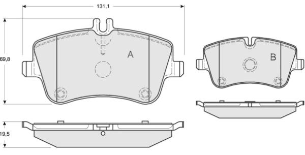 MTR fékbetétkészlet, tárcsafék - MT480 - TothCarparts