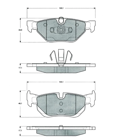 MTR fékbetétkészlet, tárcsafék - MT501 - TothCarparts