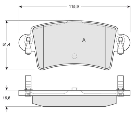 MTR fékbetétkészlet, tárcsafék - MT515 - TothCarparts