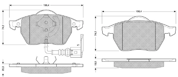 MTR fékbetétkészlet, tárcsafék - MT525 - TothCarparts