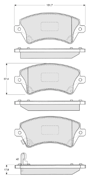 MTR fékbetétkészlet, tárcsafék - MT545 - TothCarparts