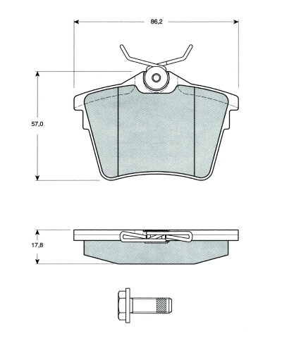 MTR fékbetétkészlet, tárcsafék - MT556 - TothCarparts