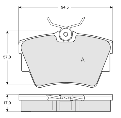 MTR fékbetétkészlet, tárcsafék - MT557 - TothCarparts
