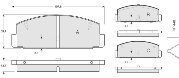 MTR fékbetétkészlet, tárcsafék - MT575 - TothCarparts