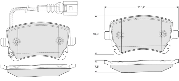 MTR fékbetétkészlet, tárcsafék - MT577 - TothCarparts