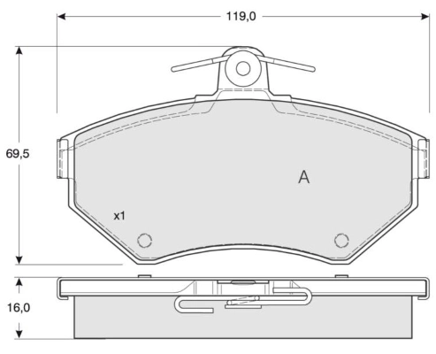 MTR fékbetétkészlet, tárcsafék - MT609 - TothCarparts