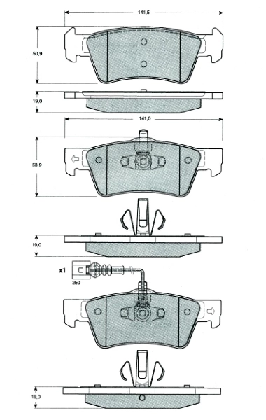 MTR fékbetétkészlet, tárcsafék - MT625 - TothCarparts