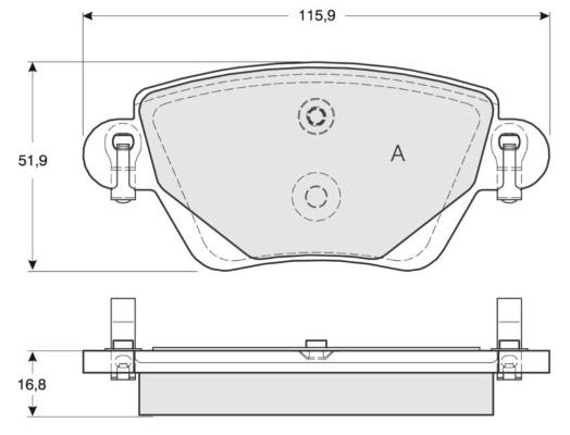 MTR fékbetétkészlet, tárcsafék - MT632 - TothCarparts