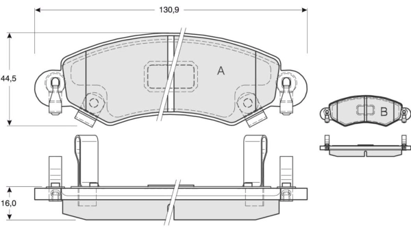 MTR fékbetétkészlet, tárcsafék - MT636 - TothCarparts