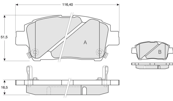 MTR fékbetétkészlet, tárcsafék - MT652 - TothCarparts